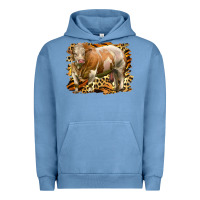 Pigment Pebble Blue western simmental bull Urban Hoodie - LillyAllenDesigns