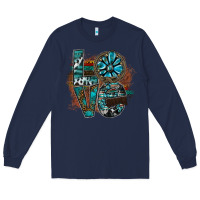 Navy love Long Sleeve Tee - SublimationCraftShop