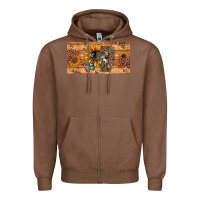 Chestnut leopard cross butterfly sunflower Zipper Hoodie - JahusDesignShop