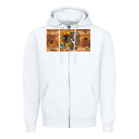 White leopard cross butterfly sunflower Zipper Hoodie - JahusDesignShop