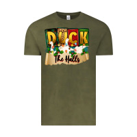 Vintage Olive christmas duck the halls Vintage Tee - Zillion Design Studio
