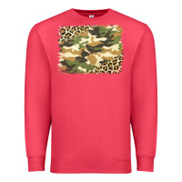 Cardinal leopard camo pattern background Premium Sweatshirt - Jasminsmagicworld