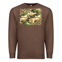 Chestnut leopard camo pattern background Premium Sweatshirt - Jasminsmagicworld