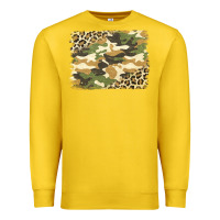 Lemon leopard camo pattern background Premium Sweatshirt - Jasminsmagicworld