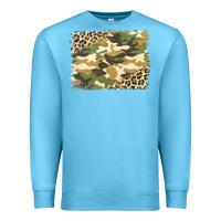 Ocean Blue leopard camo pattern background Premium Sweatshirt - Jasminsmagicworld