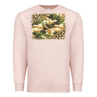 Pale Pink leopard camo pattern background Premium Sweatshirt - Jasminsmagicworld