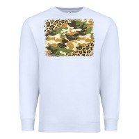 White leopard camo pattern background Premium Sweatshirt - Jasminsmagicworld