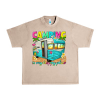 French Oak camping is my happy place Urban Heavy Tee - texasbilliewilder