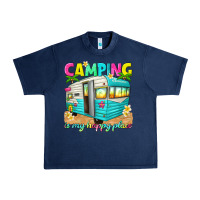 Navy camping is my happy place Urban Heavy Tee - texasbilliewilder