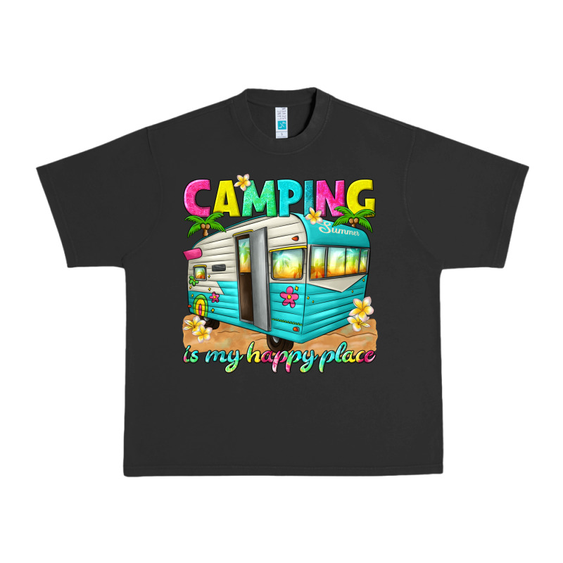 Camping Is My Happy Place Urban Heavy Tee by texasbilliewilder | Teevron