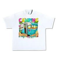 White camping is my happy place Urban Heavy Tee - texasbilliewilder