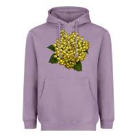 Lavender Oregon Grape Flower Illustrations Heavyweight Hoodie - LillyAllenDesigns
