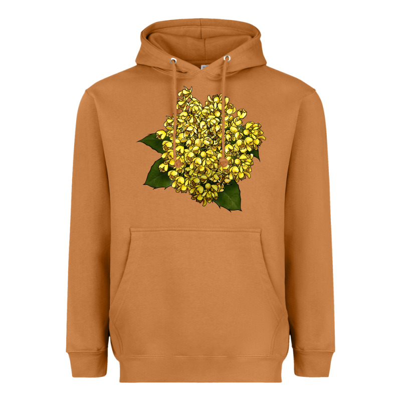 Oregon Grape Flower Illustrations Heavyweight Hoodie by LillyAllenDesigns | Teevron