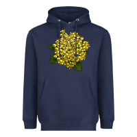 Navy Oregon Grape Flower Illustrations Heavyweight Hoodie - LillyAllenDesigns
