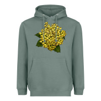 Sage Oregon Grape Flower Illustrations Heavyweight Hoodie - LillyAllenDesigns