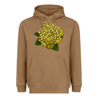 Toasted Coconut Oregon Grape Flower Illustrations Heavyweight Hoodie - LillyAllenDesigns