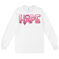 White hope and pink ribbon Long Sleeve Tee - HRA Design Shop