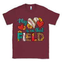 Burgundy my heart is on that field baseball Classic Tee - HRA Design Shop