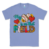Colony Blue my heart is on that field baseball Classic Tee - HRA Design Shop