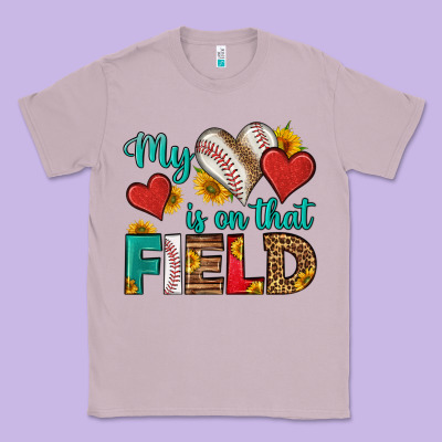 My Heart Is On That Field Baseball Classic Tee Designed By Hra Design Shop