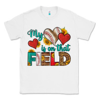 White my heart is on that field baseball Classic Tee - HRA Design Shop