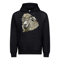 Black lincoln sheep head Urban Hoodie - LillyAllenDesigns