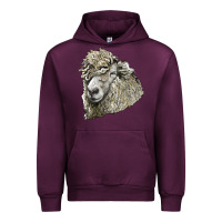Mauve Wine lincoln sheep head Urban Hoodie - LillyAllenDesigns