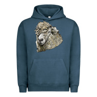 Pigment Midnight Navy lincoln sheep head Urban Hoodie - LillyAllenDesigns