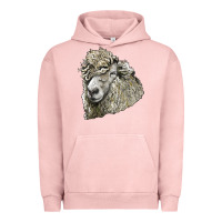 Pigment Salmon lincoln sheep head Urban Hoodie - LillyAllenDesigns