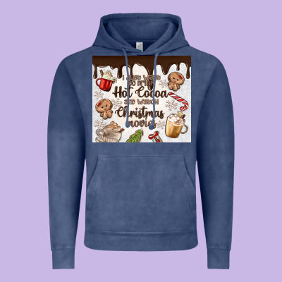 Vintage Hoodie i just want to drink hot cocoa