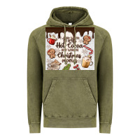 Vintage Olive i just want to drink hot cocoa Vintage Hoodie - MaliasSmallBusiness