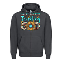 Smoke i'm just out here trusting god Zipper Hoodie - JahusDesignShop