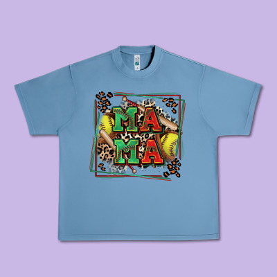 Softball Mama With Leopard Urban Heavy Tee Designed By Zillion Design Studio