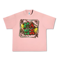 Salmon softball mama with leopard Urban Heavy Tee - Zillion Design Studio