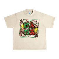 Sandshell softball mama with leopard Urban Heavy Tee - Zillion Design Studio