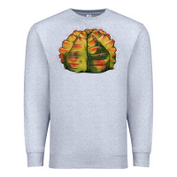 Heather Grey Gymnocalycium Variegated Cactus Premium Sweatshirt - LillyAllenDesigns