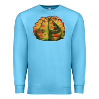 Ocean Blue Gymnocalycium Variegated Cactus Premium Sweatshirt - LillyAllenDesigns