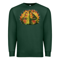 Sports Green Gymnocalycium Variegated Cactus Premium Sweatshirt - LillyAllenDesigns