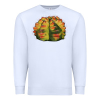 White Gymnocalycium Variegated Cactus Premium Sweatshirt - LillyAllenDesigns