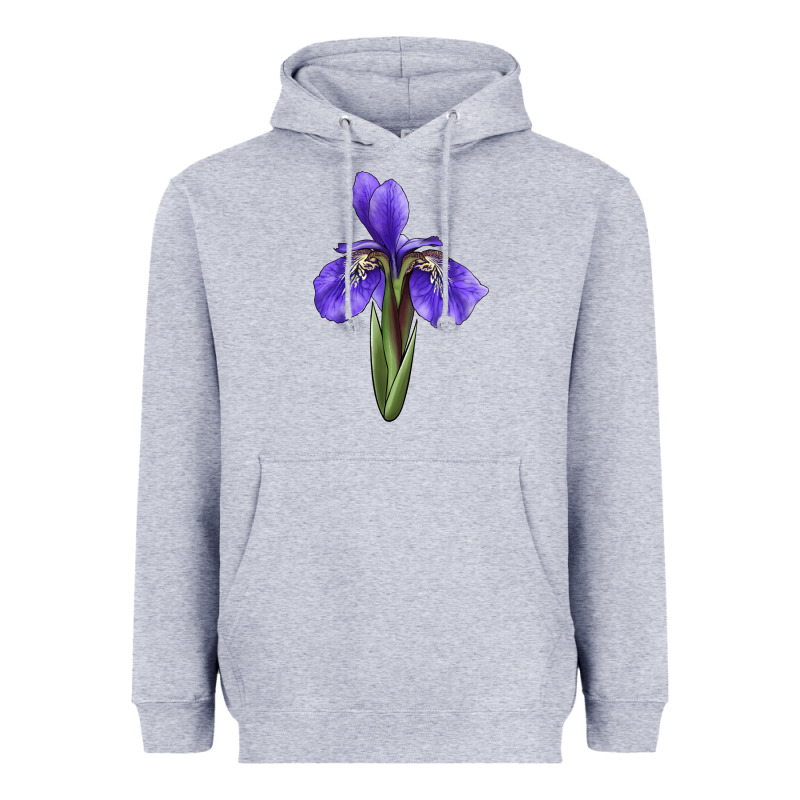 Iris Flower Illustrations Heavyweight Hoodie by LillyAllenDesigns | Teevron