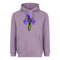 Lavender Iris Flower Illustrations Heavyweight Hoodie - LillyAllenDesigns