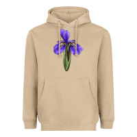 Mushroom Iris Flower Illustrations Heavyweight Hoodie - LillyAllenDesigns