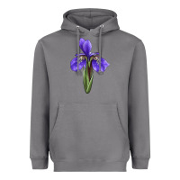 Storm Iris Flower Illustrations Heavyweight Hoodie - LillyAllenDesigns