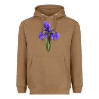 Toasted Coconut Iris Flower Illustrations Heavyweight Hoodie - LillyAllenDesigns