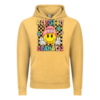 Vintage Mustard a little bit dramatic Vintage Hoodie - MaliasSmallBusiness