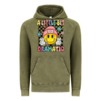 Vintage Olive a little bit dramatic Vintage Hoodie - MaliasSmallBusiness
