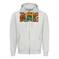 Dove Grey jesus Zipper Hoodie - JahusDesignShop