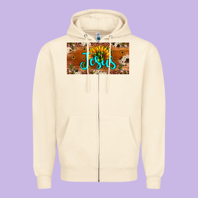 Jesus Zipper Hoodie Designed By Jahusdesignshop