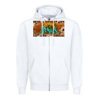 White jesus Zipper Hoodie - JahusDesignShop