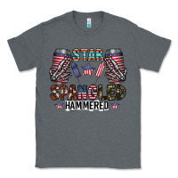 Charcoal Heather star spangled hammered Classic Tee - CowhideDigitalArt